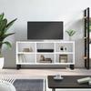 VidaXL Meuble TV blanc brillant 103,5x30x50 cm bois d'ingénierie 826998