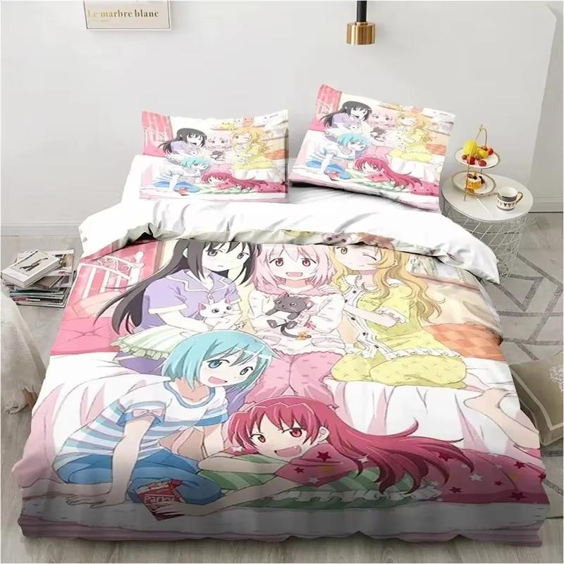 

3D Printed Puella Magi Madoka Magica Bedding Sets Exquisite Bed Supplies Set Duvet Cover Bed Comforter Set Luxury Birthday Gift 70x133cm 2pcs