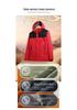 Men's Autumn-Winter Waterproof Windbreaker: Hooded Outdoor Mountaineering Jacket with Printed Logo.
