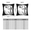 Trollface  Meme  Square Pillow Case Rage Comic Funny Anime  Cushion Cover Customized Zipper Decor Pillowcase for Sofa 18"x18"
