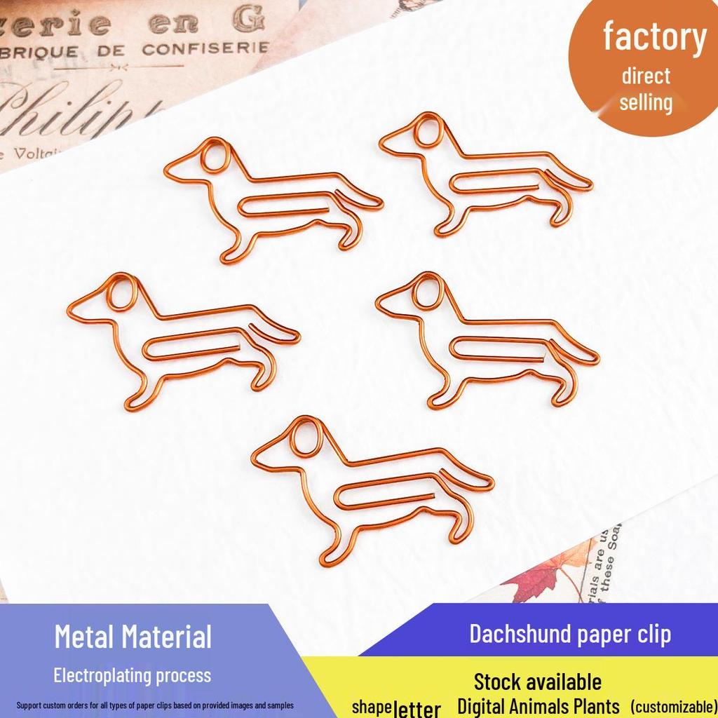 Sausage Dog Cartoon Paperclip & Safety Pin Spinner