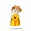 Japanese Zakka Summer Garden Cat Mini Resin Ornament Set