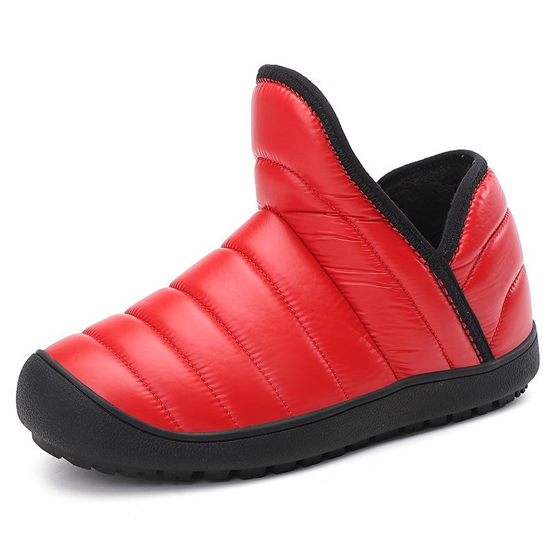 

Winter large size cotton boots new warm thickened cotton shoes men s medium top snow boots couple bread shoes 43 красный