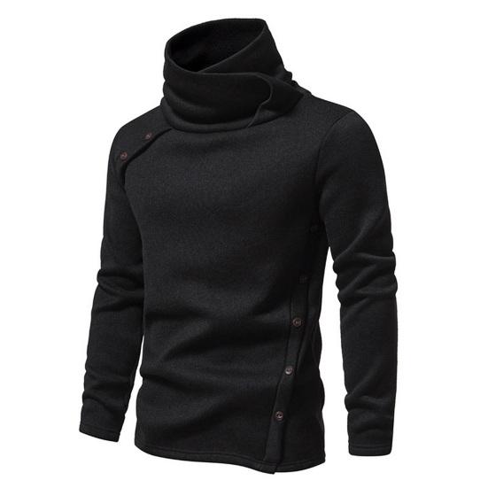 Otoño Invierno Hombres Sudadera De Punto Cuello Alto Protección