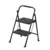 STL-1 2-Step Folding Stepladder, 150kg Weight Capacity, Steel Frame, Black