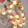Colorful Led String Lights For Christmas Featuring Santa Snowman And Reindeer Designs