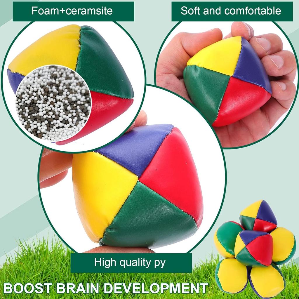 6 Pcs Juggling Balls For Beginners Plush Juggle Sphere Kit Easy-To-Handle Small Juggling Balls Perfect For Fun And Stress Ease