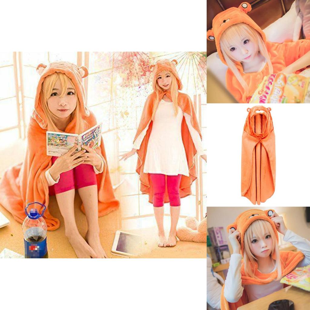 Cozy Himouto! Umaru-chan Otaku Cosplay Costume Flannel Blanket Hoodie Cape