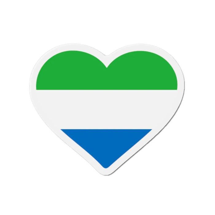 Aimant Coeur Drapeau Sierra Leone - Multicolore - 6 Cm - 50 Pièces - Résine Synthétique - Mixte