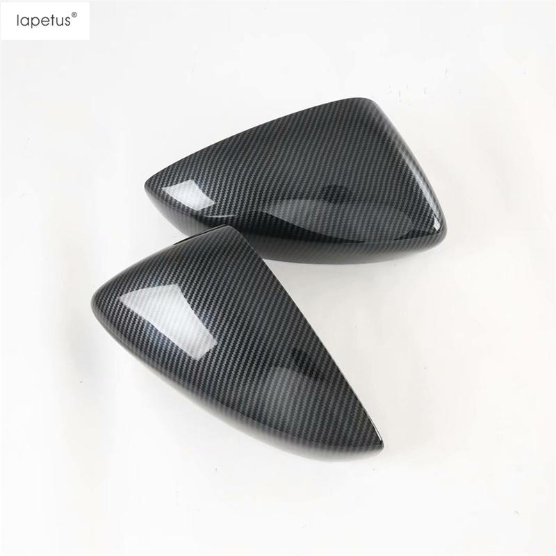 For Mazda CX30 CX-30  - 2025 Car Rearview Mirror Side Wing Cap Decoration Cover Trim Carbon Fiber Exterior Accessories