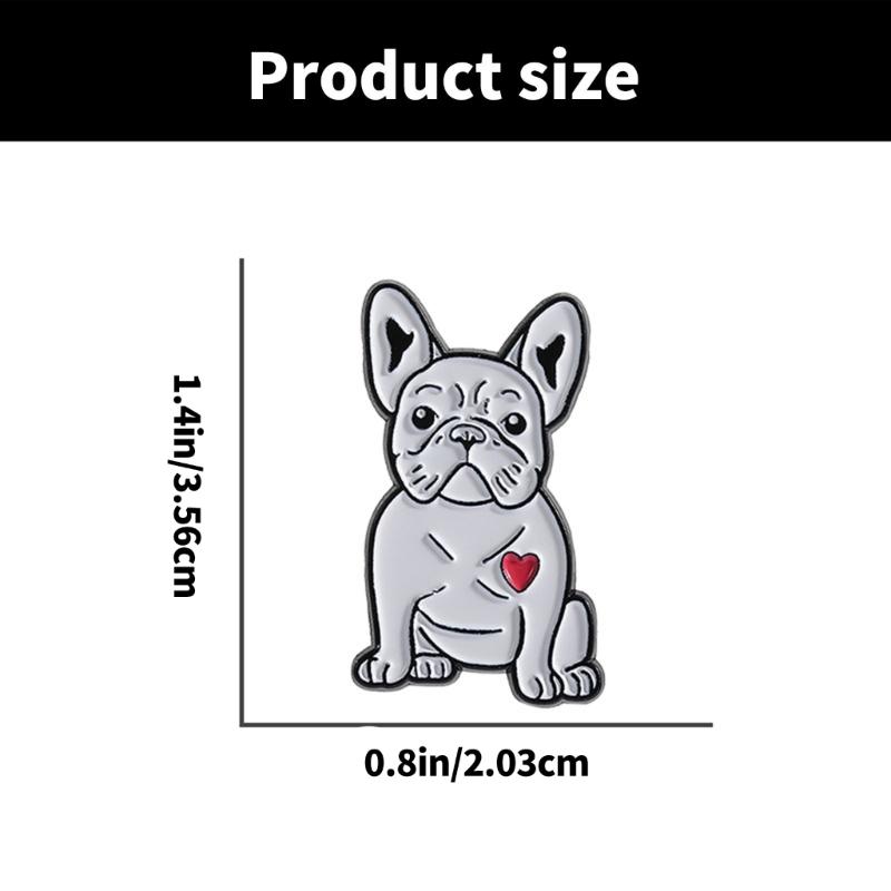 Cute White Puppy Shape Enamel Brooch Pin Pet Inspired Jewelry For Women Men Casual Wear Gift Anniversary Party Outfits