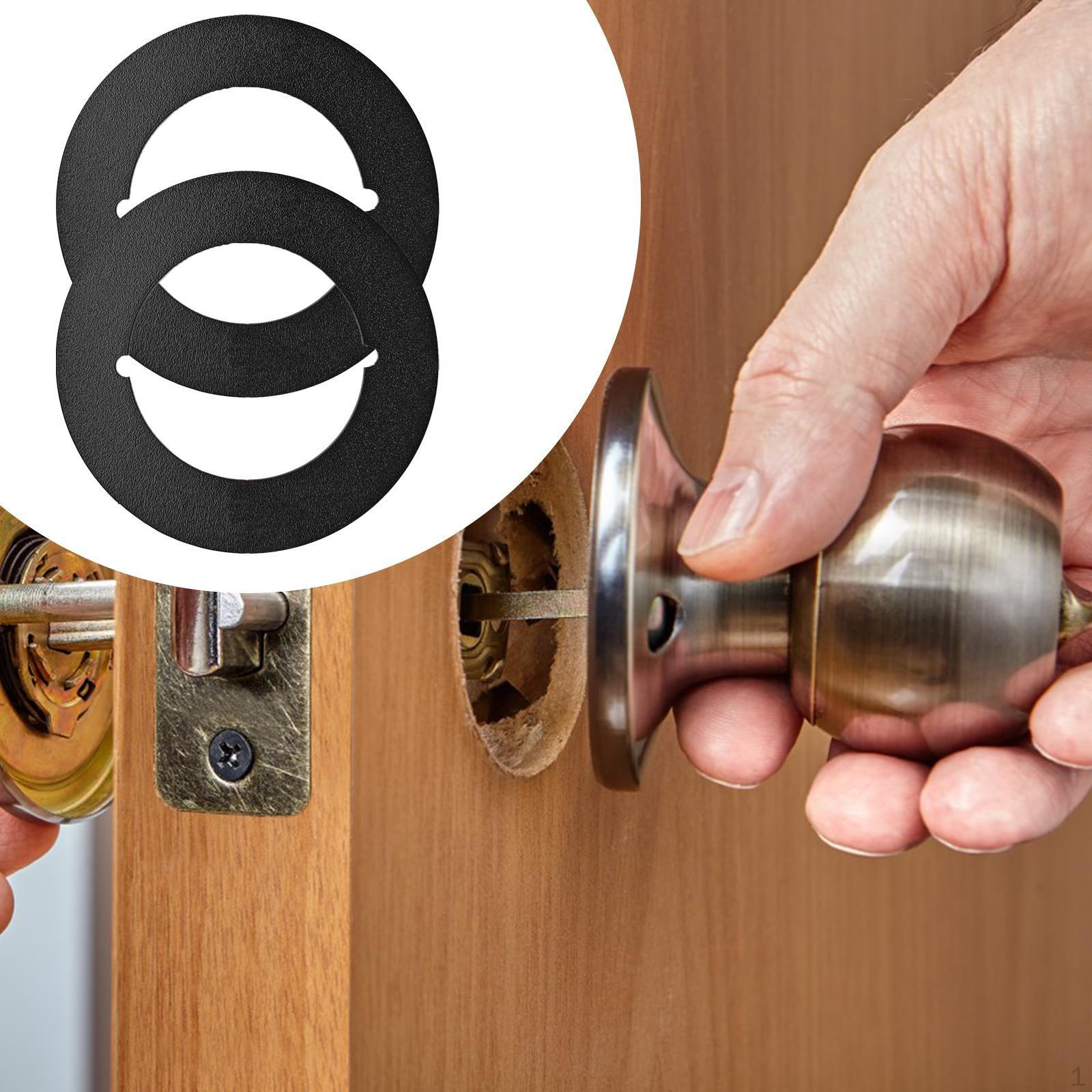 

2 шт. Дверная ручка, пластины, усилитель отверстия для ручки, задняя панель, крепление круглого засова чёрный