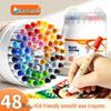 Silky Washable Children’s Oil Pastels - Non-Fading, Non-Bleeding, Twistable Crayons with Paintbrushes