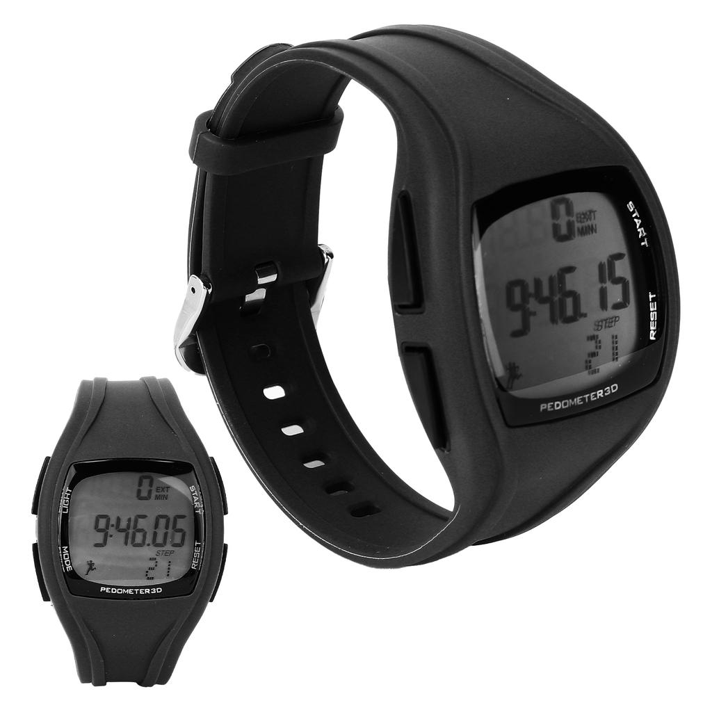 Multifunction Waterproof Intelligent Wrist Watch Sports Digital Step Counter WatchesBlack