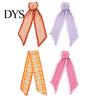 Harvest Party Decor Fall Scalloped Wreath Sash for Front Door, 55 Inch Plaid Gingham Autumn Wedding Ornament Thanksgiving Ribbon Yard Porch