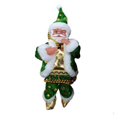 Elektrischer kletternder Weihnachtsmann Cartoon Plüschpuppe Ornament Weihnachtsdekoration für Weihnachtsbaum