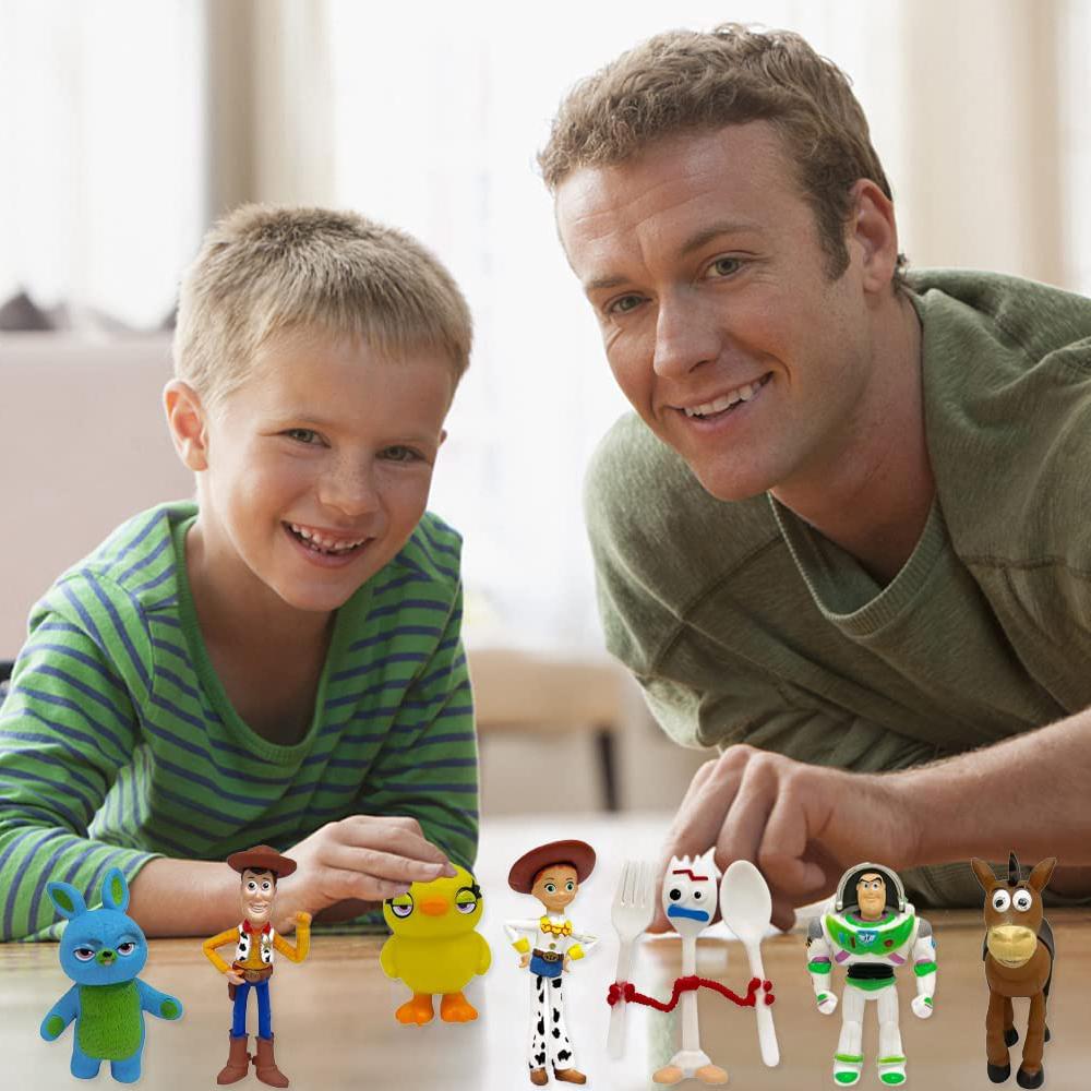 7PCS Toy Story Action Figures Toys Woody Lightyear Rex  For Birthday Party
