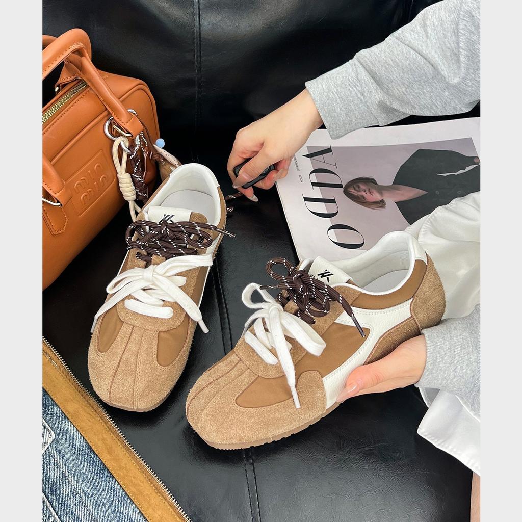 Suding Home Height Increase 4cm Retro German Training Shoes Women's 2025 New Casual Versatile Sports Shoes Forrest Gump Shoes Tide