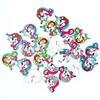 50-Pack Unicorn Toddler DIY Handmade Decorative Buttons with Mixed Colors On White Background for Painting and Photo Frame Decorations