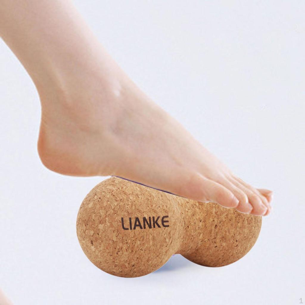 Cork Massage Ball Exercise Tool Roller Small Size Portable for Men Women Muscle Feet,