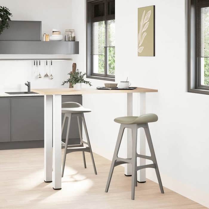 VidaXL Bar Table Legs 4 Pieces White 110-112 Cm Steel 4012481