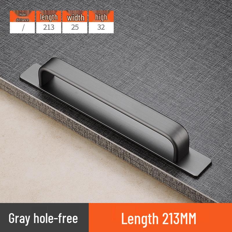 Aluminum Alloy No-Drill Anti-Theft Door Handle for Sliding, Bathroom, and Entrance Doors