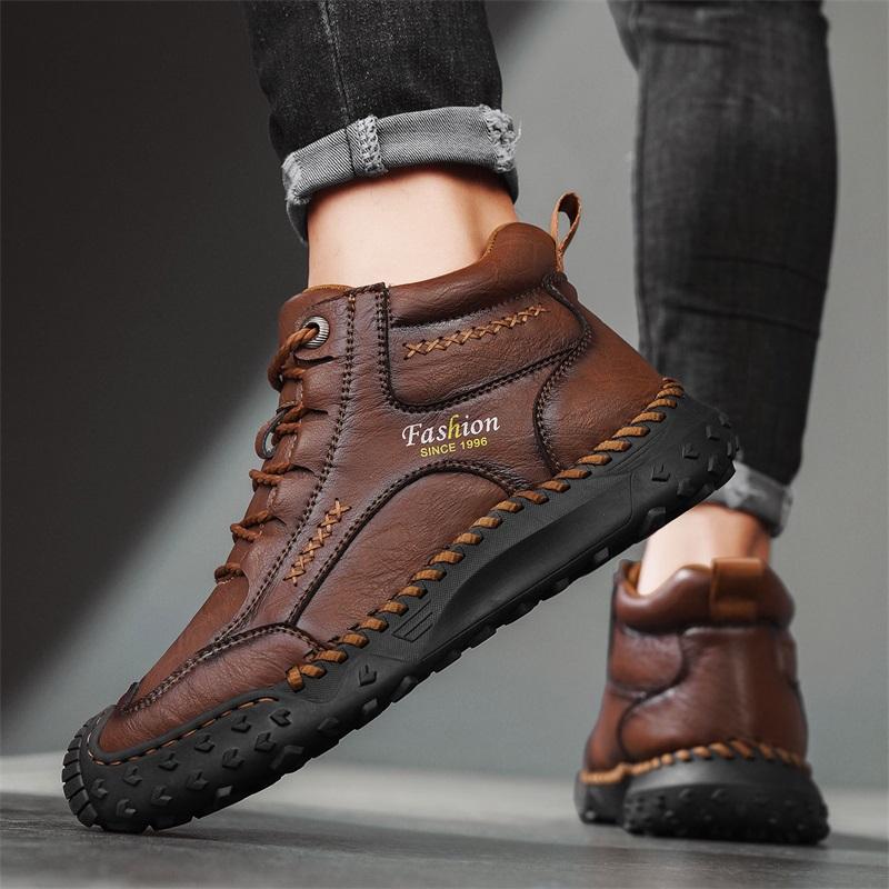 Autumn /Spring Mens Handmade Boots  Comfortable Ankle Boots for Men Casual Shoes Tooling Shoes  Mens Chelsea Ankle Boots