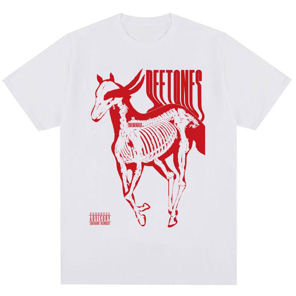 Deftones White Pony Music Album Vintage T-shirt Hip Hop Vintage Fashion Gothic Male T Shirts Oversized Men Women Cotton T Shirt