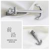 Electroplating Gold Silver Gun Black Boat Anchor Tie Clip Fun Metal Men's