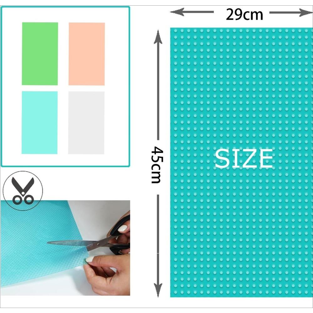 4Pack EVA Waterproof Refrigerator Liner Mat Washable Mildew Kitchen Pad Anti-oil Cabinet Drawer Placemat Heat Insulat Fridge Mat