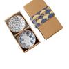 Japanese-Style Underglaze Color Bowls, Plates, Cowhide Gift Box Set, Event Gifts, Opening Business Promotions, Gifts