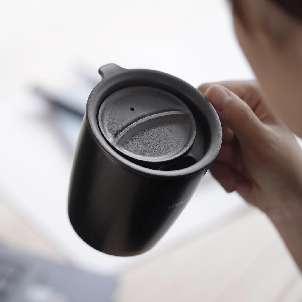 HARIO Mug Bottle Black 300ml HARIO Thermal Mug with Lid SMF-300-B