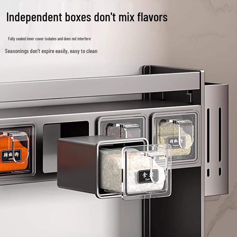 Dreistöckiges Gewürz- und Soßenregal aus Edelstahl