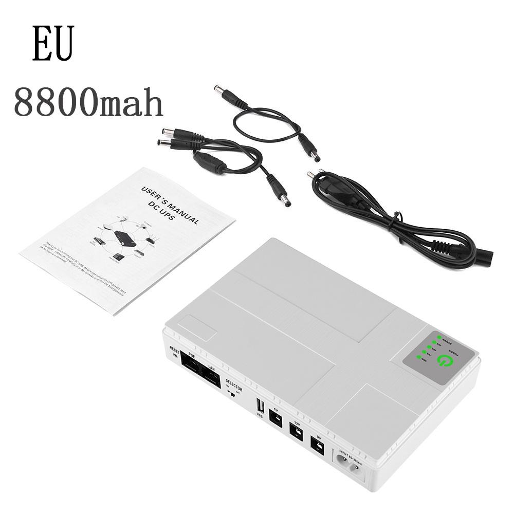 DC Uninterruptible Power Supply Mini UPS Router Optical Cat Adapter 8800mah 10400mah Backup Power Supply 5V 9V 12V 15V 24V