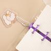 JIANWU Creative Cute Transparent 3 Ring Mini Loose-leaf Hand Book Student Portable Notebook Ring Binder Kawaii School Supplies