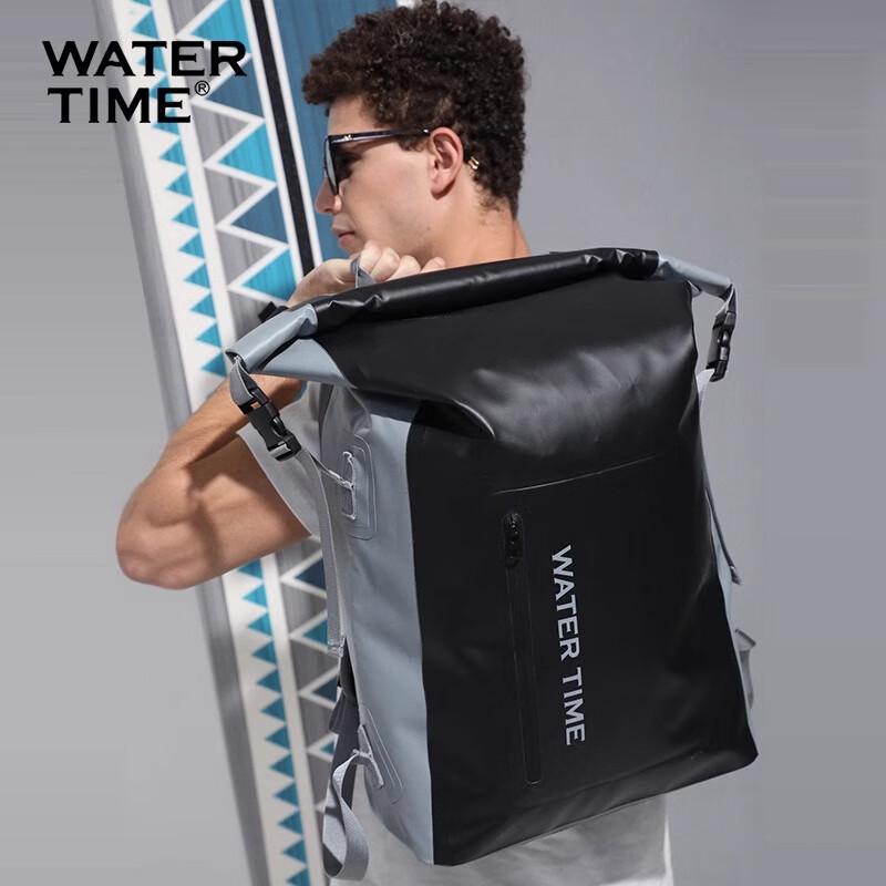 WATERTIME Swimming Bag with Dry And Wet Separation, Waterproof Bag, Multi-Functional Storage Backpack, Black