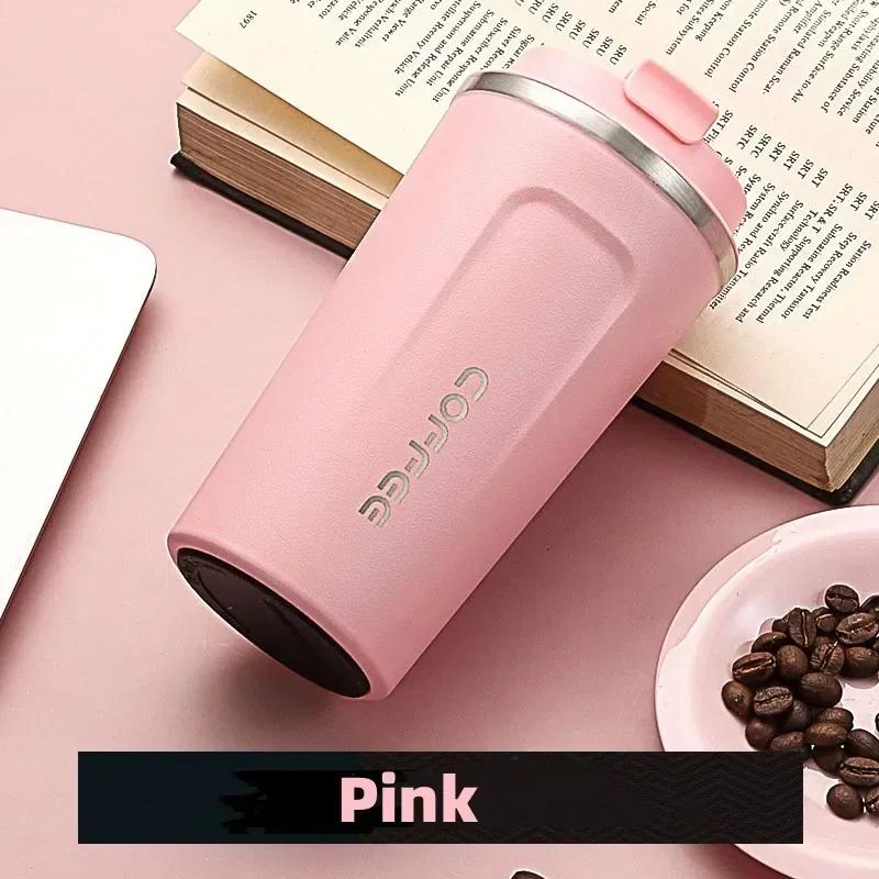 510ml Stainless Steel Coffee Cup Travel Thermal Mug Leak-Proof Thermos Bottle Tea Coffee Mug Office Business Style Thermos