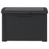 Vidaxl Garden Box With Seat Cushion, Anthracite, 125 L, Pp