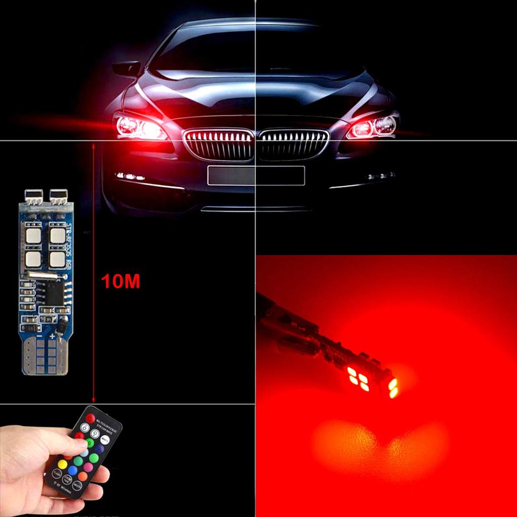 Spring Position Lamp Multicolor Strobe Lamp RGB T10 LED Bulb Car Illumination Dashboard Lights