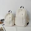 Schoolbag New Travel Versatile Backpack Solid Color School Bag Women's ins Simple Campus Large Capacity Middle School Student Fashion Backpack