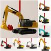 Christmas Advent Calendar 2D Flat Acrylic Construction Vehicle Ornament Heavy Equipment Xmas Countdown Calendar Kids Gifts Boxes
