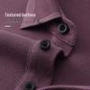 FIRS Men's Silk-Blend Long Sleeve Polo Shirt