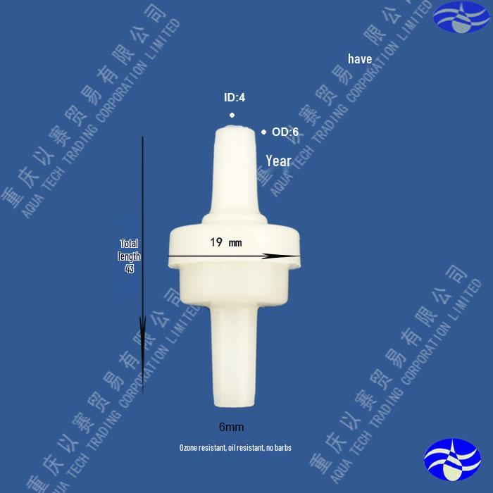Ozone & Oil Resistant Plastic Check Valve / Stop Valve / Non-Return Valve