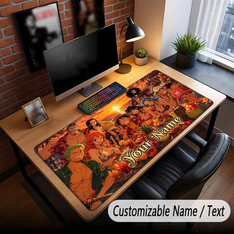 Custom Name Extended Mouse Pad,One Piece Gaming Desk Mat For Home Office Desktop Decor