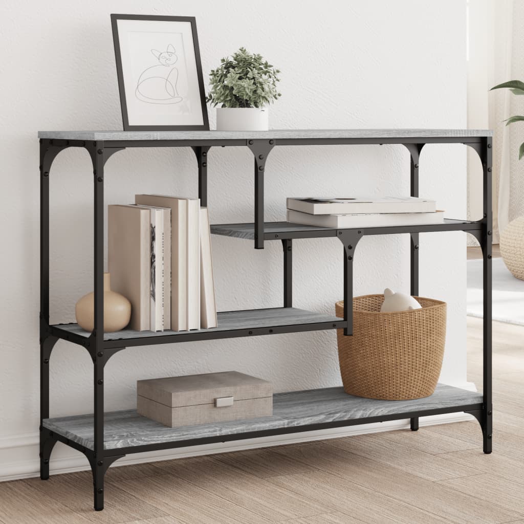 Vidaxl Console Table, Grey Sonoma Oak, 100X30X75 Cm