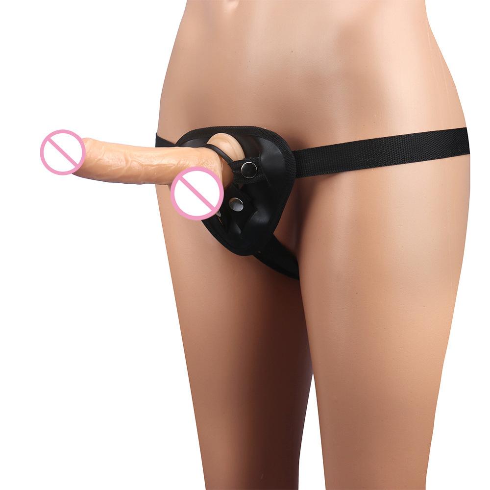 4-ring Wearing Pants Female Products Pull-up Pants Fake Penis Female Manual Masturbator