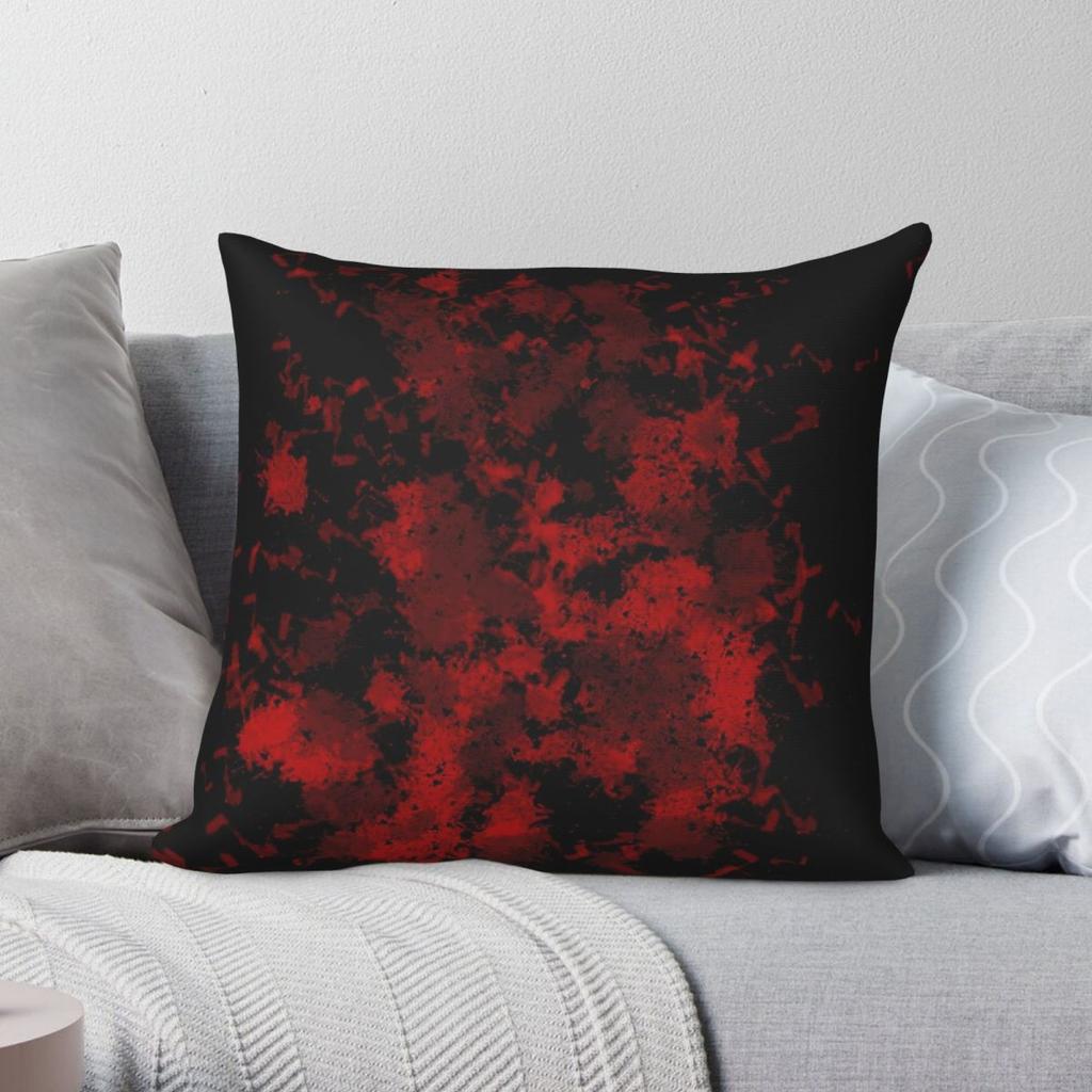 Blood Spatter Square Pillowcase Polyester Linen Velvet Printed Zip Decor Pillow Case Bed Cushion Cover