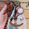 Stylish Leather Horse Pendant Keychain Braided Rope Bag Charm Keychain Bags Decoration For Phone And Bag Use