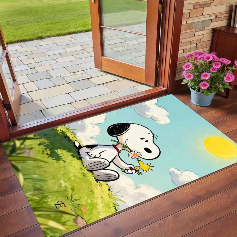 Crystal Velvet Rug Soft Non Slip Indoor Floor Mat Home DecorSnoopy Peanuts
