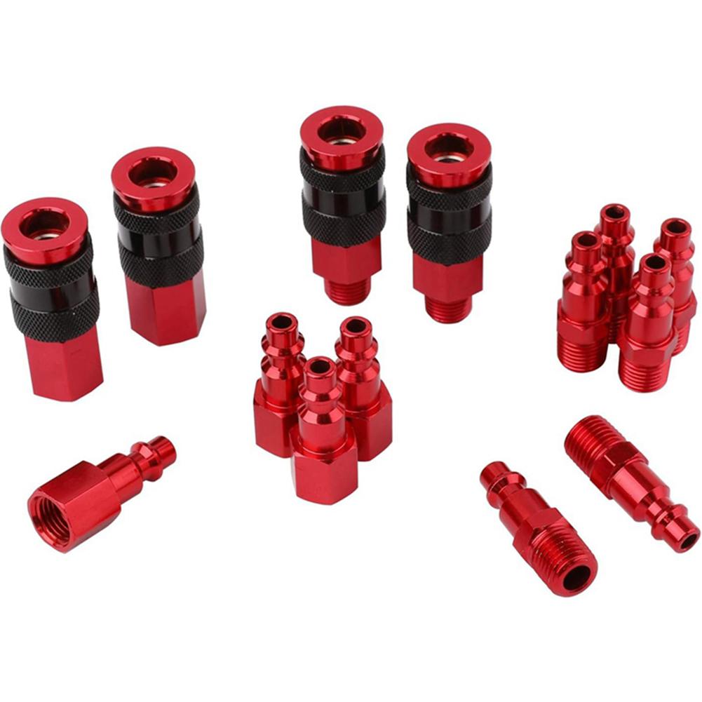 For Air Compressors Air Compressor Hose Accessories Air Compressor Kit Aluminum Coupler Automatic Coupling Push-in Coupler